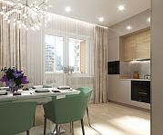 Дизайн проект 2-х комнатной квартиры 86 м2 в ФМР Краснодара